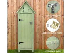 Monstershop Eckregale^Gartenschrank aus Holz Grün