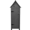 Monstershop Eckregale^Gartenschrank aus Holz Grau Gartenschrank aus Holz – Grau