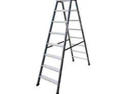 Krause Monto SePro D Stufen-Doppelleiter eloxiert 2 x 8 Stufen
