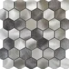 Mosaik^Mosaik Aluminium Silver Hexagon 30 cm x 30 cm