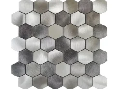 Mosaik^Mosaik Aluminium Silver Hexagon 30 cm x 30 cm