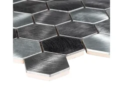 Mosaik^Mosaik Aluminium Silver Hexagon 30 cm x 30 cm