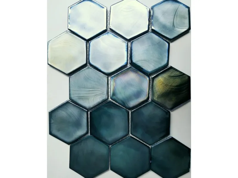 Mosaik^Mosaikmatte Cadiz Hexagon Keramik 26 cm x 29,9 cm