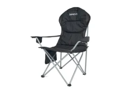 24Move Stühle^Campingstuhl faltbar Klappstuhl gepolstert inkl. Tragetasche - 150kg - schwarz