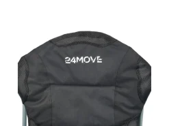 24Move Stühle^Campingstuhl faltbar Klappstuhl gepolstert inkl. Tragetasche - 150kg - schwarz