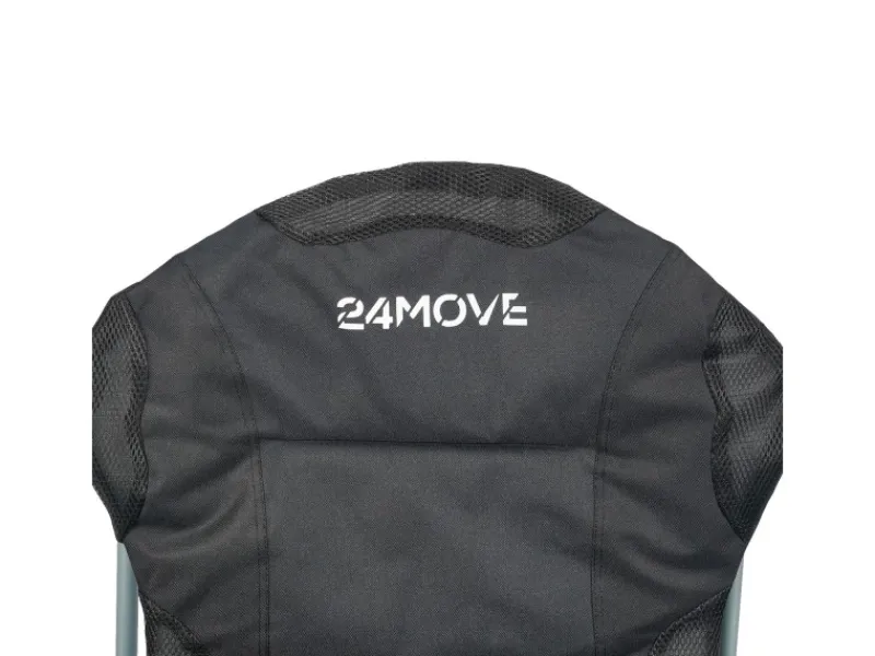 24Move Stühle^Campingstuhl faltbar Klappstuhl gepolstert inkl. Tragetasche - 150kg - schwarz