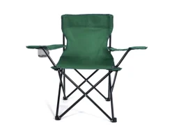 24Move Campingstuhl Faltstuhl Grün Mit Getraenkehalter Tragetasche Outdoor Faltbar Max 100Kg Anglerstuhl Polyester