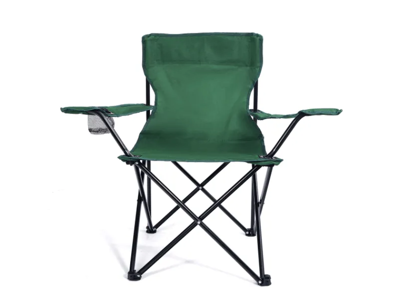 24Move Campingstuhl Faltstuhl Grün Mit Getraenkehalter Tragetasche Outdoor Faltbar Max 100Kg Anglerstuhl Polyester
