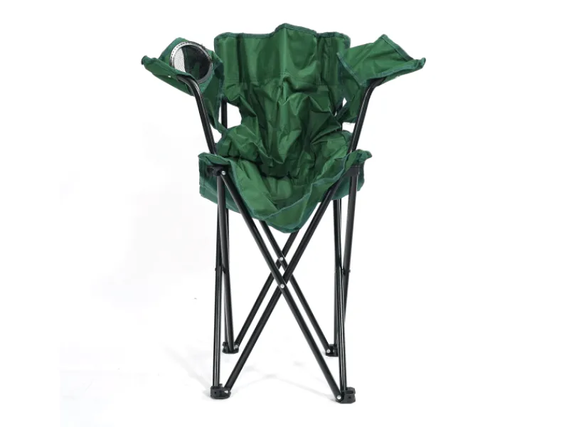 24Move Campingstuhl Faltstuhl Grün Mit Getraenkehalter Tragetasche Outdoor Faltbar Max 100Kg Anglerstuhl Polyester