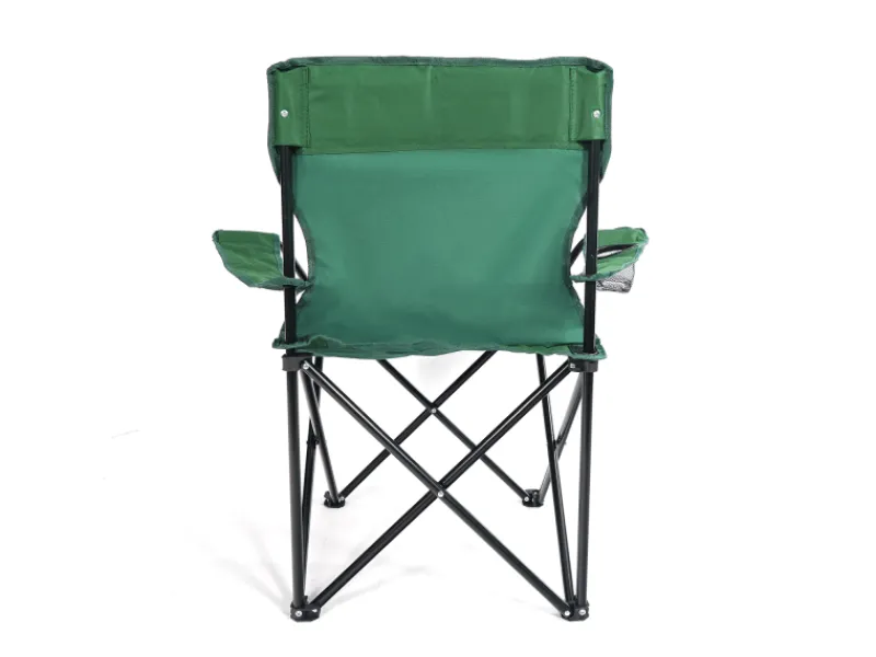 24Move Campingstuhl Faltstuhl Grün Mit Getraenkehalter Tragetasche Outdoor Faltbar Max 100Kg Anglerstuhl Polyester