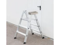 MUNK Klapptritt Beidseitig Begehbar Alu Natur 4 Stufen 2,99m AH