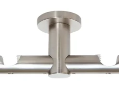 mydeco Gardinenstangen^Gardinenstange-Deckenmontage Urban Edelstahl-Optik Ø 2,5 cm 2-läufig