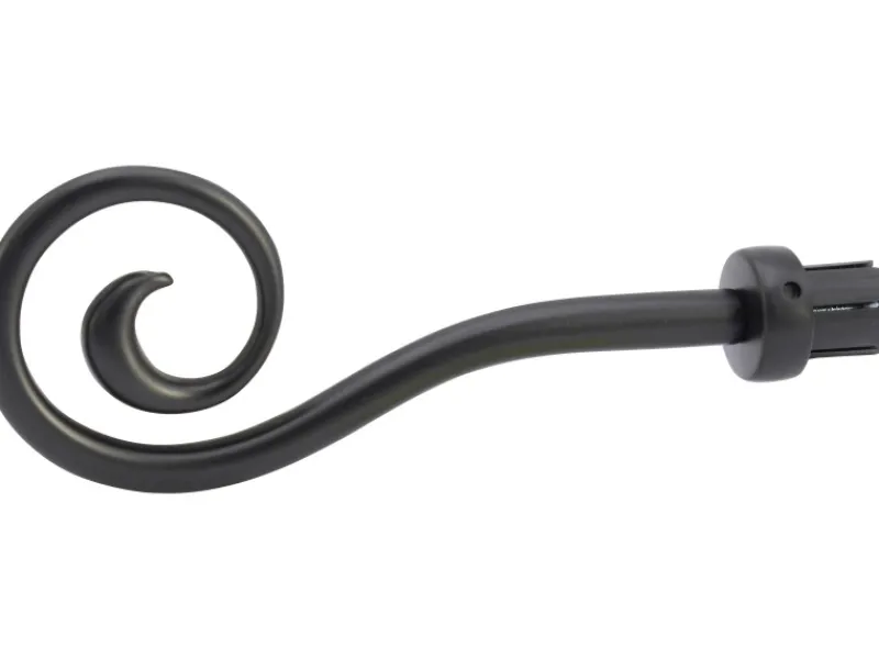 mydeco Gardinenstangen^Gardinenstange-Endstück Orbis Schwarz Ø 2 cm