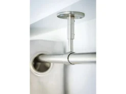 mydeco Seilspanngarnituren|Gardinenstangen^Gardinenstange-Komplettset 2in1 ausziehbar Edelstahl-Optik 160-280cm