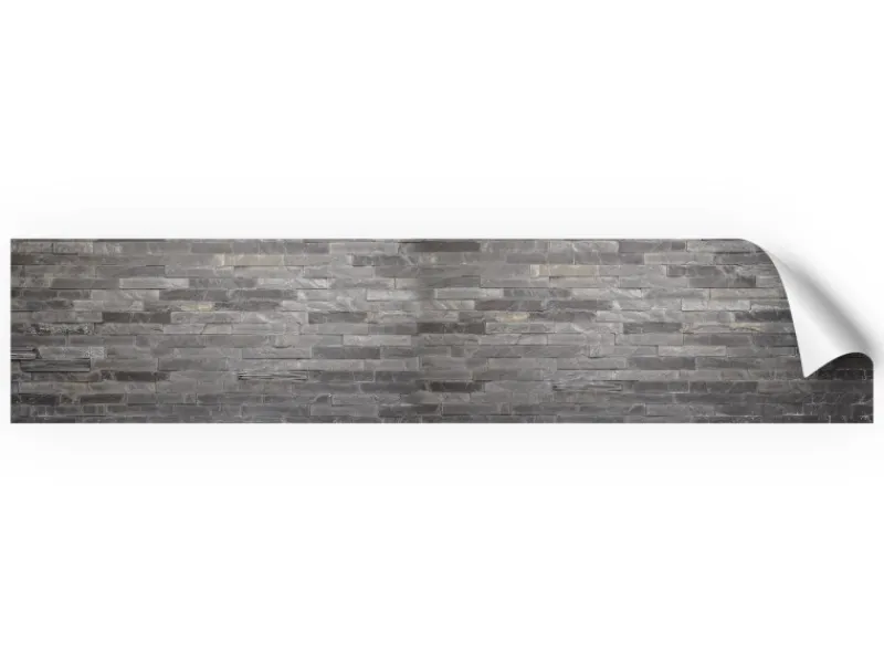 Myspotti Küchenrückwandfolie Black Bricks Selbstklebend 280 cm x 60 cm