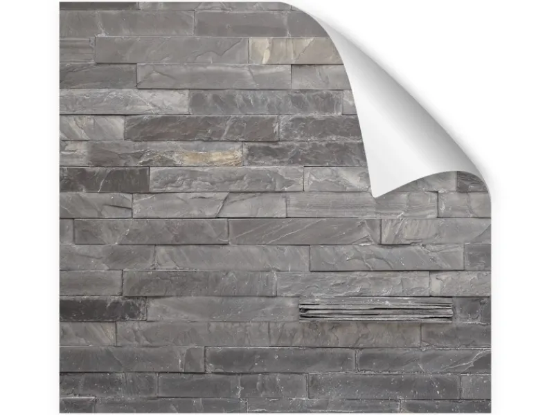 Myspotti Küchenrückwandfolie Black Bricks Selbstklebend 280 cm x 60 cm