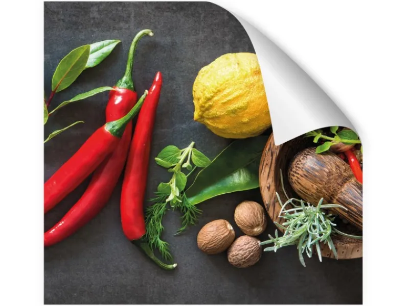 Myspotti Küchenrückwandfolie Fresh Spice Selbstklebend 450 cm x 60 cm