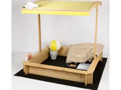 needs&wants Sitzbänke^Holz Sandkasten mit Dach Sunplaya4