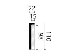 NOEL & MARQUET NMC CF2S WALLSTYL Abdeckleiste Zierleiste Sockelleiste Stuckleiste 2 m 200 cm x 2,2 cm x 11 cm Weiß