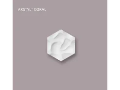 NOEL & MARQUET NMC CORAL ARSTYL 3D Wandpaneel Wandpaneel Zierelement 38 cm x 32,9 cm x 2,5 cm Weiß