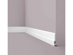 NOEL & MARQUET NMC FD22 WALLSTYL Sockelleiste Zierleiste Eckleiste 2 m 200 cm x 1,8 cm x 13 cm Weiß