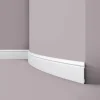 Zierprofile^NOEL & MARQUET NMC FL2 Flex WALLSTYL Flexible Sockelleiste Zierleiste Stuckleiste 2 m 200 cm x 1,5 cm x 12 cm Weiß