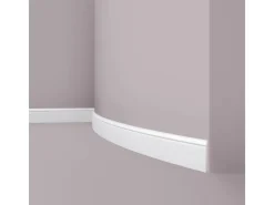 Zierprofile^NOEL & MARQUET NMC FL1 Flex WALLSTYL Flexible Sockelleiste Zierleiste Stuckleiste 2 m 200 cm x 1,3 cm x 8 cm Weiß