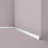 NOEL & MARQUET NMC FL15 WALLSTYL Sockelleiste Fußleiste Zierleiste Stuckleiste 2 m 200 cm x 1 cm x 1,8 cm Weiß