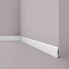 Zierprofile^NOEL & MARQUET NMC FL1 WALLSTYL Sockelleiste Zierleiste Stuckleiste 2 m 200 cm x 1,3 cm x 8 cm Weiß