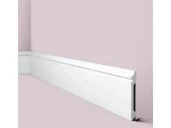 NOEL & MARQUET NMC FL14 WALLSTYL Sockelleiste Fußleiste Zierleiste Stuckleiste 2 m 200 cm x 1,5 cm x 14 cm Weiß