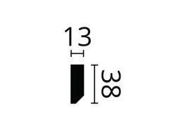 Zierprofile^NOEL & MARQUET NMC FT1 WALLSTYL Sockelleiste Zierleiste Wandleiste Friesleiste 2 m 200 cm x 1,3 cm x 3,8 cm Weiß