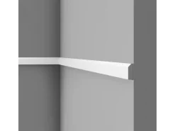 Zierprofile^NOEL & MARQUET NMC FT1 WALLSTYL Sockelleiste Zierleiste Wandleiste Friesleiste 2 m 200 cm x 1,3 cm x 3,8 cm Weiß