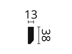 NOEL & MARQUET NMC FT1F WALLSTYL Sockelleiste Zierleiste Wandleiste Friesleiste 2 m 200 cm x 1,3 cm x 3,8 cm Weiß