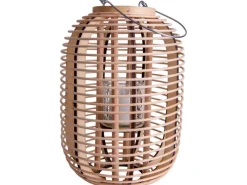 Näve Dekoleuchte Korb Natur 32,5 cm inkl. LED-Solar-Kerze