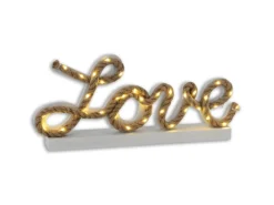 Näve LED-Deko-Tischleuchte Love Natur 20 cm x 45 cm x 5 cm