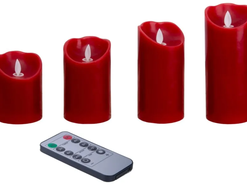 Näve LED-Kerzen 4er-Set Flamme schwingend