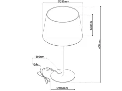 Näve Weitere Regale^Tischleuchte Bologna Beige Ø 25 cm x 45 cm