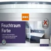 OBI Feuchtraumfarbe Weiß matt 2,5 l