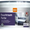 OBI Weißlacke^Feuchtraumfarbe Weiß matt 5 l