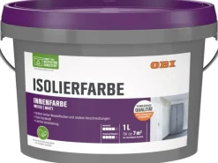 OBI Spezialfarben^Isolierfarbe Konservierungsmittelfrei Weiß-Matt 1 l