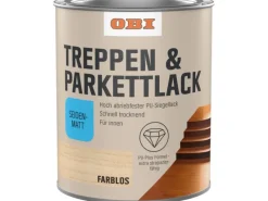 OBI Speziallacke^Treppen- und Parkettversiegelung Transparent seidenmatt 375 ml