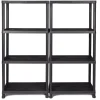 Ondis24 Kellerregale|Regale Schwarz^Kunststoffregal Steckregal 60 x 30 cm Doppelpack