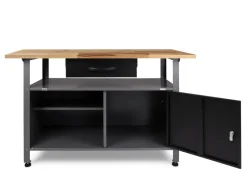 Ondis24 Schränke^Werkbank Set Klaus 120 cm 1 Schrank LED Werkstatt