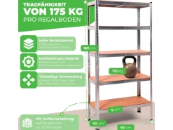 Ondis24 2x Steckregal Metallregal Thomas 90 x 40