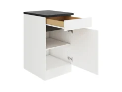 Optifit Möbelserien^Küchen-Unterschrank 50 x 88 x 60 cm Luca932 Weiß Anthrazit