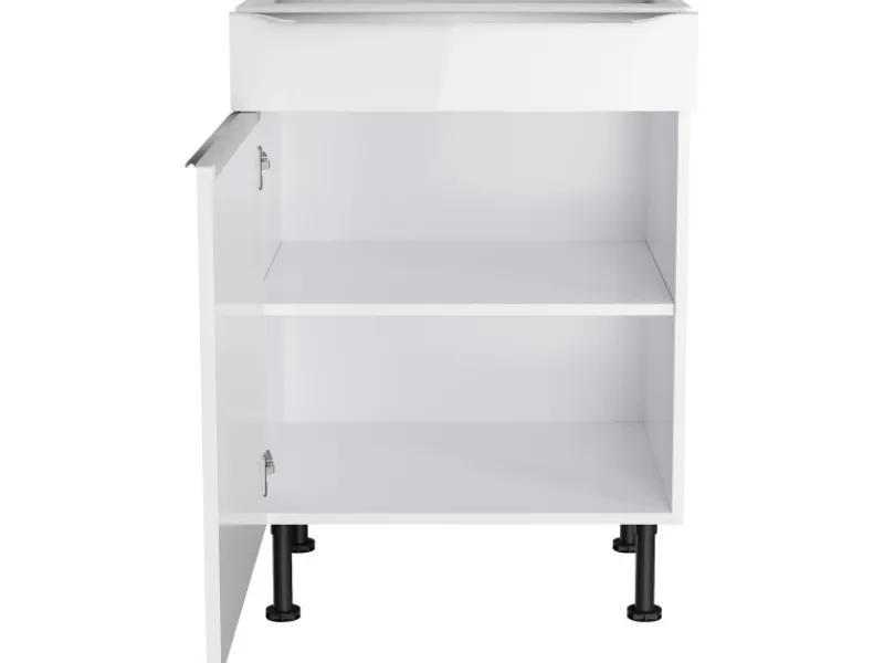 Optifit Küchen-Unterschrank Arvid986 60 cm x 87 cm x 58,4 cm Weiß