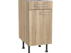 Optifit Möbelserien^Küchen-Unterschrank Erik290 40 cm x 87 cm x 58,4 cm Wildeiche