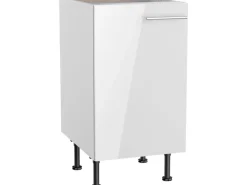 Optifit Weißlacke^Küchen-Unterschrank Rurik986 45 cm x 87 cm x 58,4 cm Weiß