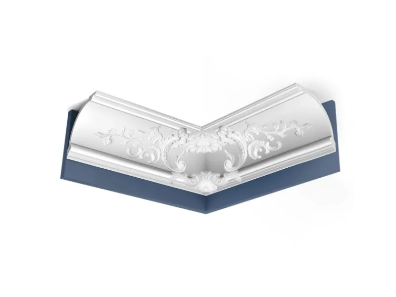 ORAC DECOR C338B LUXXUS Eckleiste Zierleiste Profilleiste Stuckleiste Weiß 2 m 200 cm x 18,4 cm x 18,4 cm Weiß