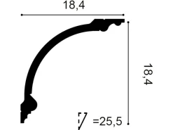 ORAC DECOR C338B LUXXUS Eckleiste Zierleiste Profilleiste Stuckleiste Weiß 2 m 200 cm x 18,4 cm x 18,4 cm Weiß